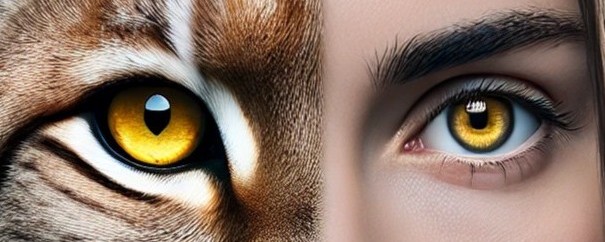 Regard humain et regard de lynx