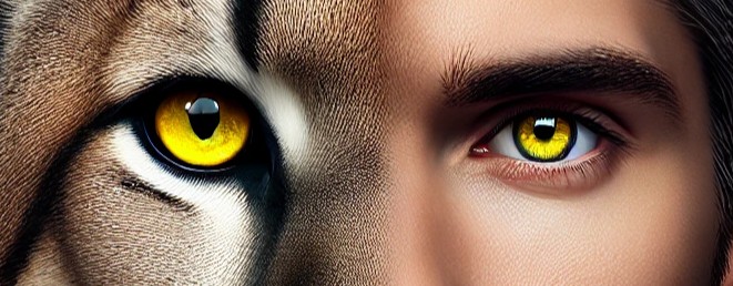 Regard humain et regard de puma